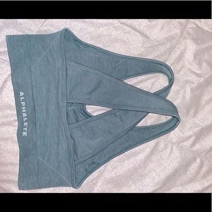 Alphalete Amplify Bra in Nomadic Blue